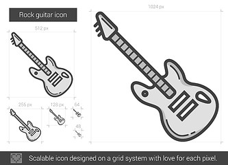 Image showing Rock guitar line icon.