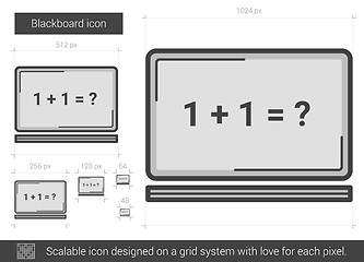 Image showing Blackboard line icon.