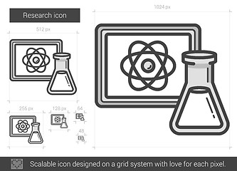 Image showing Research line icon.