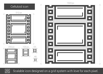 Image showing Celluloid line icon.