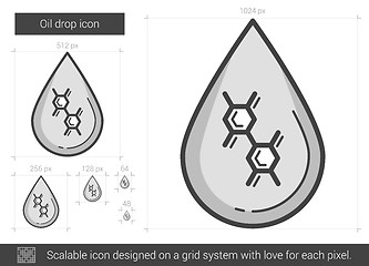 Image showing Oil drop line icon.