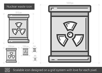 Image showing Nuclear waste line icon.