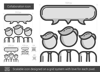 Image showing Collaboration line icon.