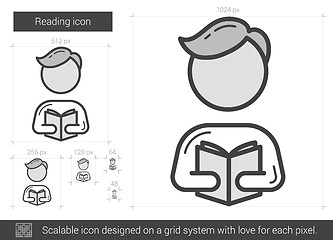 Image showing Reading line icon.