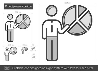 Image showing Project presentation line icon.