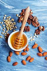 Image showing honey with nuts