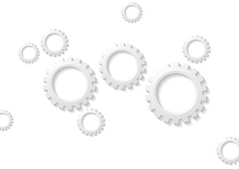 Image showing Abstract tech paper gears mechanism