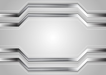 Image showing Minimal abstract technology metallic background