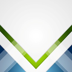 Image showing Minimal tech geometric green blue background