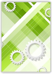 Image showing Abstract hi-tech minimal background with gears