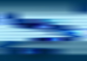Image showing Tech blue blurred stripes abstract background