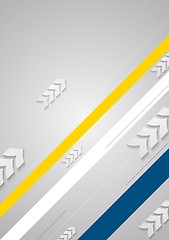 Image showing Tech minimal background with arrows and stripes