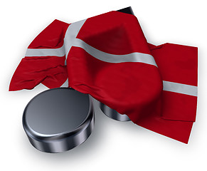 Image showing music note and danish flag - 3d rendering
