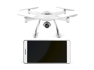 Image showing Smartphone and drone