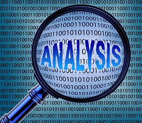 Image showing Data Analysis Represents Communication Magnifying And Searches