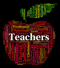 Image showing Teachers Word Indicates Give Lessons And Coach