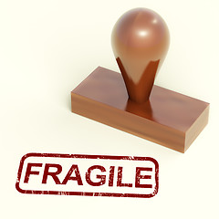 Image showing Fragile Stamp Showing Breakable Products For Delivery