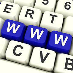 Image showing Www Computer Keys Showing Online Websites Or Internet