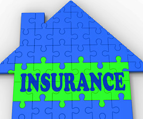 Image showing House Insurance Shows Home Protected And Insured