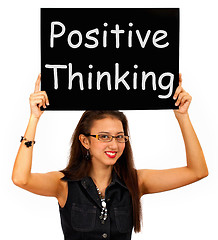 Image showing Positive Thinking Sign Shows Optimism Or Belief