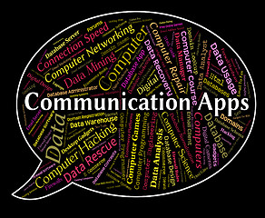 Image showing Communication Apps Means Application Software And Internet