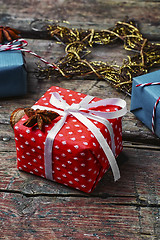 Image showing Box with Christmas gifts