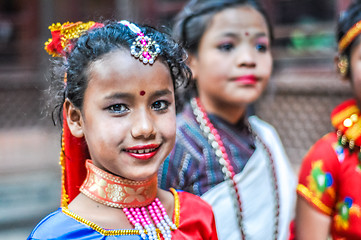 Image showing Girl in Kathmandu in Nepal