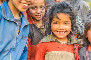 Image showing Beautiful small girl in Nepal