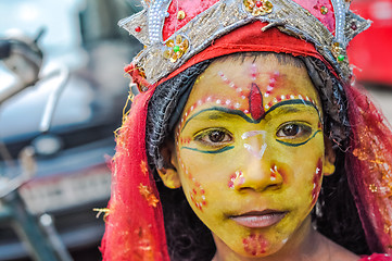 Image showing Girl with veil in Assam