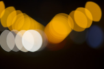 Image showing Colorful bokeh on black background