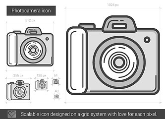 Image showing Photocamera line icon.