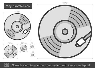 Image showing Vinyl turntable line icon.