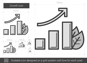 Image showing Growth line icon.