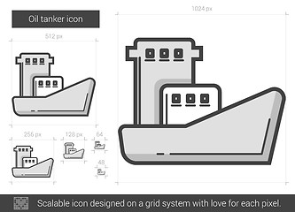 Image showing Oil tanker line icon.