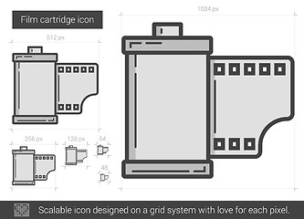 Image showing Film cartridge line icon.