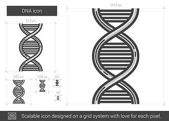 Image showing DNA line icon.