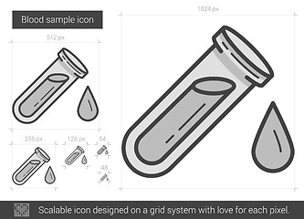 Image showing Blood sample line icon.