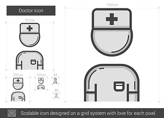 Image showing Doctor line icon.