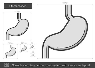 Image showing Stomach line icon.