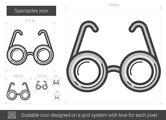 Image showing Spectacles line icon.