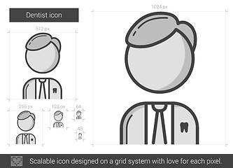 Image showing Dentist line icon.