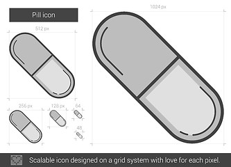 Image showing Pill line icon.