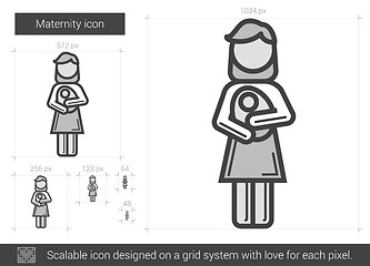 Image showing Maternity line icon.