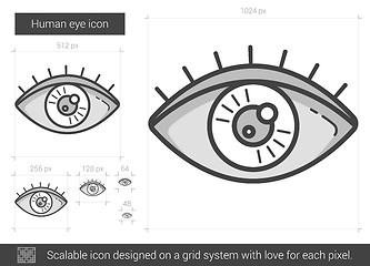 Image showing Human eye line icon.