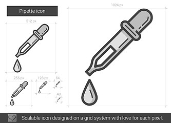 Image showing Pipette line icon.