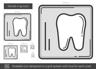 Image showing Dental x-ray line icon.