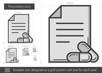 Image showing Prescription line icon.