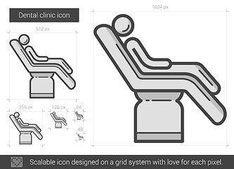 Image showing Dental clinic line icon.