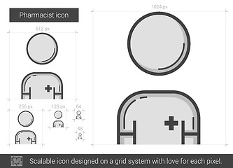 Image showing Pharmacist line icon.