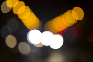 Image showing Colorful bokeh on black background